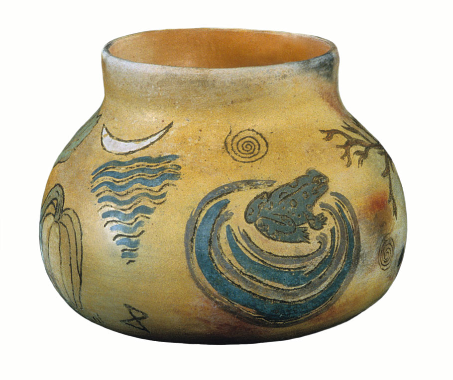 pitfired clay vessel for Oshun, © 1997