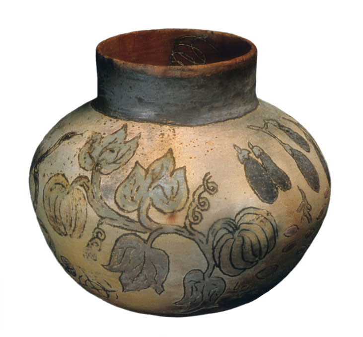 pitfired clay vessel for Oya, © 1997