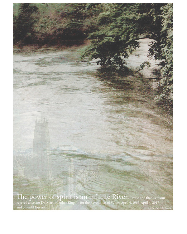 The power of spirit is an infinite River, digital photo collage © 2017